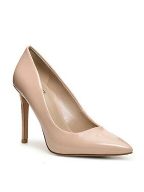 Mix No. 6 Danyah Patent Pointed Toe Pump in Nude